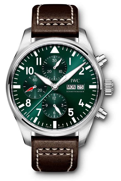 iwc pilot's watch chronograph edition racing green|iwc schaffhausen pilot chronograph.